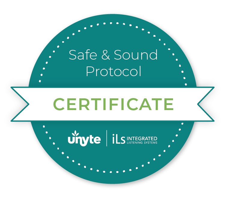 Safe & Sound Protocol Certification badge from Unyte Ils